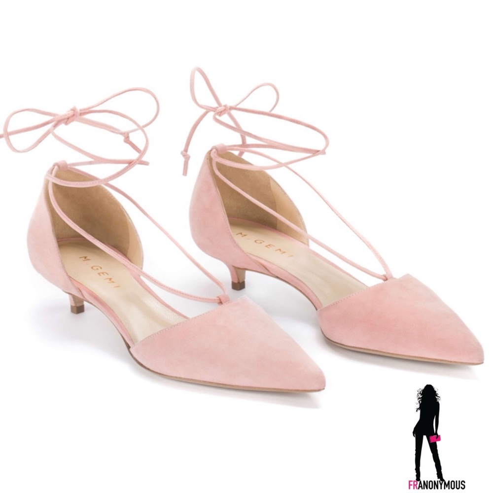 M Gemi Beige Suede Lace up Pumps - Picture 1 of 7